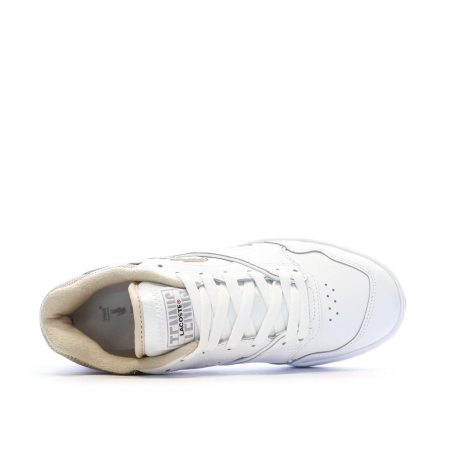 Baskets Blanc/Camel Femme Lacoste Lineshot