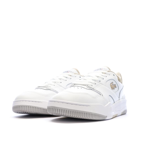 Baskets Blanc/Camel Femme Lacoste Lineshot
