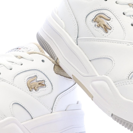 Baskets Blanc/Camel Femme Lacoste Lineshot