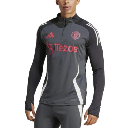 Manchester United Sweat Gris/Noir Adidas Tiro 2024