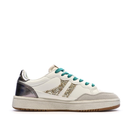 Baskets Ecru/Or Femme Teddy Smith 120598