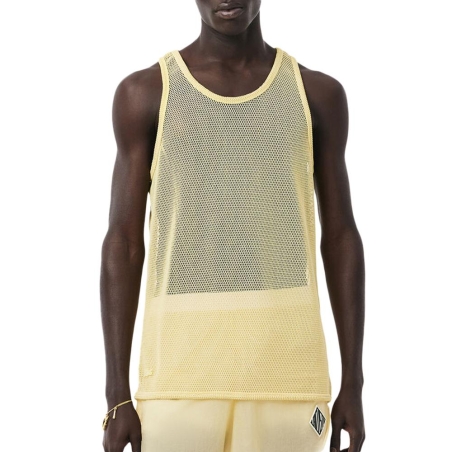Débardeur Jaune Filet Homme Lacoste Runway Mesh