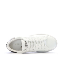 Baskets Blanches/Argent Femme Guess Elbina