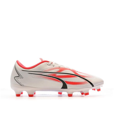 Chaussures de football Blanc/Rouge Homme Puma Ultra Play FG/AG 107423-01