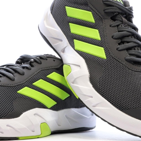 Chaussures de Running Grises/Vertes Homme Adidas Amplimove