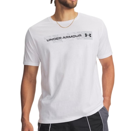 T-shirt Blanc Foncé Homme Under Armour Camo Chest Stripe