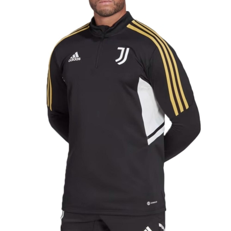 Juventus Sweat 1/4 zip Noir Homme Adidas 2022