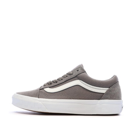 Baskets Grise Femme Vans Old Skool Check Bumper