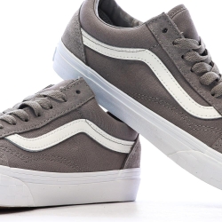 Baskets Grise Femme Vans Old Skool Check Bumper