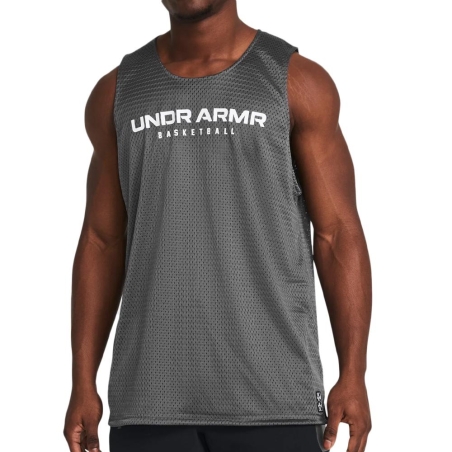 Débardeur Réversible Gris/Noir Homme Under Armour Baseline