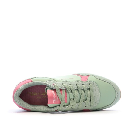 Baskets Verte/Rose Femme Teddy Smith 120515