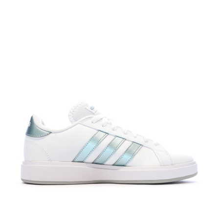 Baskets Blanches/Bleu Femme Adidas Grand Court Base 2.0