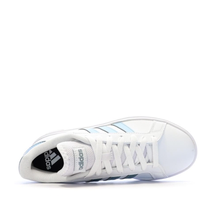 Baskets Blanches/Bleu Femme Adidas Grand Court Base 2.0