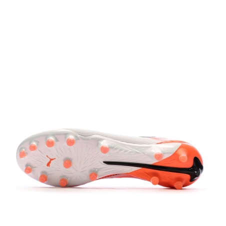 Chaussures de Football Blanc/Rouge Homme Puma Ultra 5 Ultimate Ag
