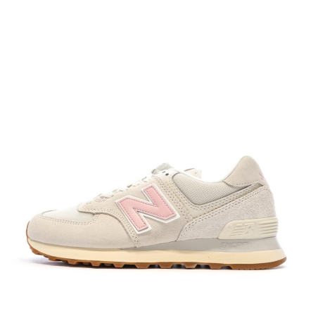 Baskets Beige/Rose Femme New Balance 574