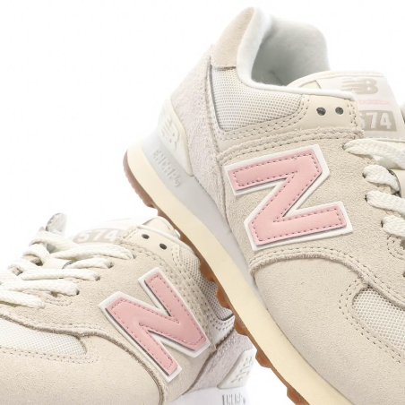 Baskets Beige/Rose Femme New Balance 574