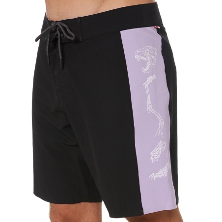 Short de bain Noir/Violet Homme Globe Dion Agius