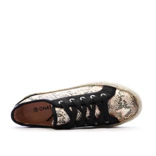 Baskets Noir/Rose Femme Chattawak Paco