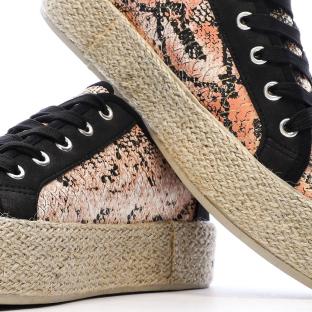 Baskets Noir/Rose Femme Chattawak Paco