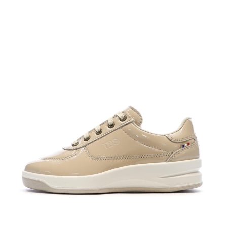 Baskets Beige Femme TBS Tennis Verni Greta