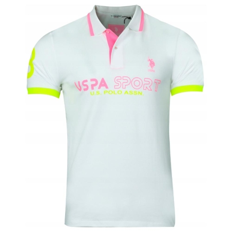 Polo Blanc/Rose Homme US Polo ASSN RAMS