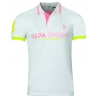 Polo Blanc/Rose Homme US Polo ASSN RAMS