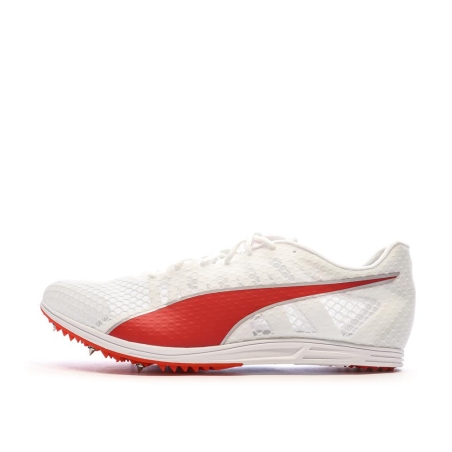 Chaussures de Sport Blanches/Rouges Homme Puma Evospeed