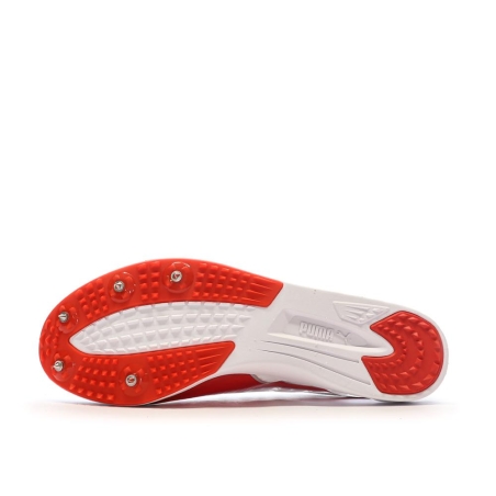 Chaussures de Sport Blanches/Rouges Homme Puma Evospeed