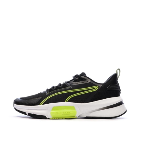 Chaussures de running Noires/Jaunes Homme Puma Pwrframe