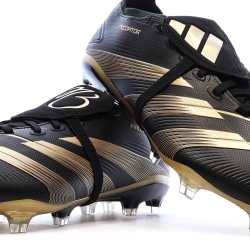 Chaussures de Foot Noir/Doré Adidas Predator League FT FG JB