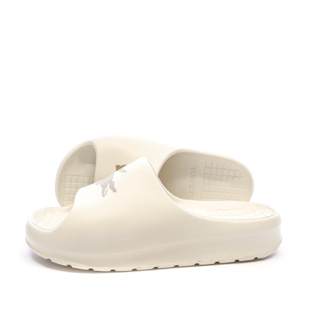 Claquettes Beiges Femme Lacoste Serve Slide 2.0
