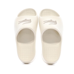 Claquettes Beiges Femme Lacoste Serve Slide 2.0