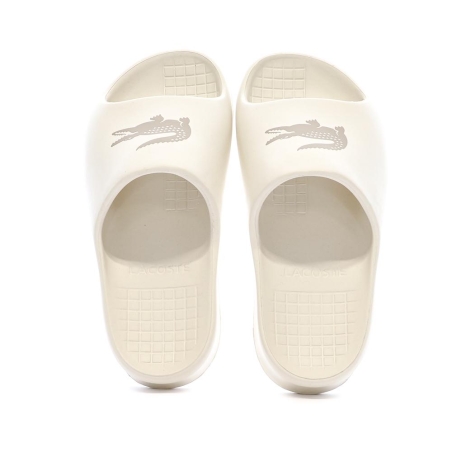 Claquettes Beiges Femme Lacoste Serve Slide 2.0