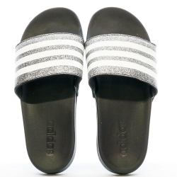 Claquettes Noire/Argent Adidas Adilette Comfort FY8836