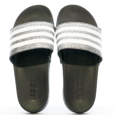Claquettes Noire/Argent Adidas Adilette Comfort FY8836