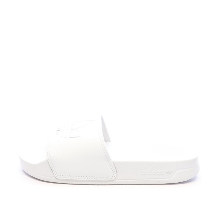 Claquettes Blanches/Argenté Femme Adidas Adilette