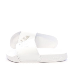 Claquettes Blanches/Argenté Femme Adidas Adilette