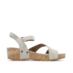 Sandales Grises Clair Femme Chattawak Laspinas