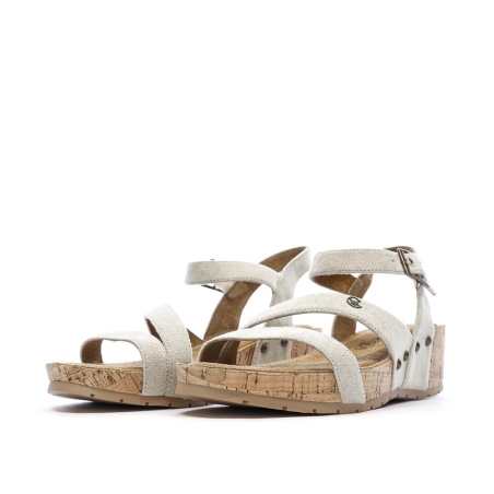 Sandales Grises Clair Femme Chattawak Laspinas