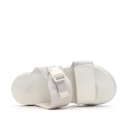 Claquettes Beiges Femme Puma Suede