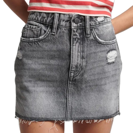 Jupe Gris Femme Superdry Vintage