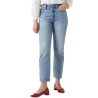 Jean Bleu délavé Femme Levi's Cropped Lightweight Med Indig