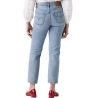 Jean Bleu délavé Femme Levi's Cropped Lightweight Med Indig