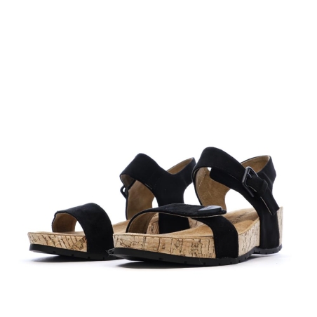 Sandales Noires Femme Chattawak Laspinas