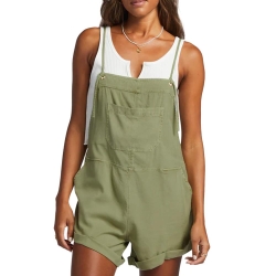 Combishort Kaki Femme Billabong Wild Pursuit Overall