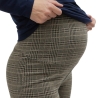 Pantalon Gris à Carreaux Femme Mamalicious Nabi