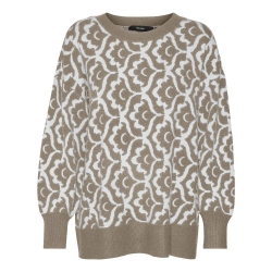 Pull Marron/Blanc Femme Vero Moda Nancy
