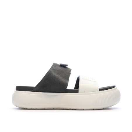 Claquettes Beige/Noire Femme Puma Suede