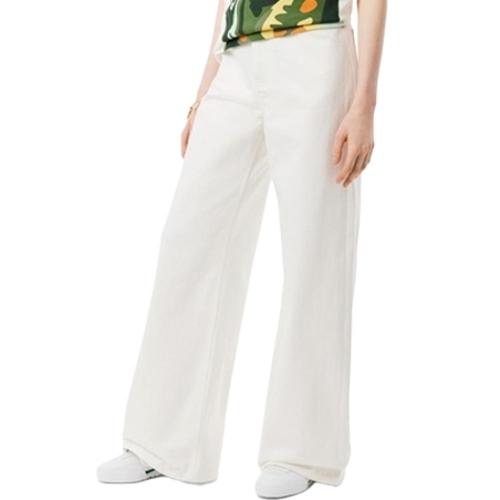 Jean Blanc Femme Lacoste Runway Wide