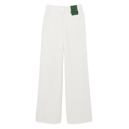 Jean Blanc Femme Lacoste Runway Wide